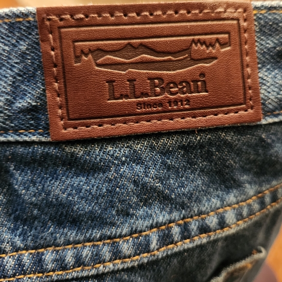 L.L. Bean Flannel Lined 38x30 Relaxed Fit Jeans Super Heavy Duty Denim VTG 1990s - Picture 3 of 10